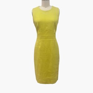 BOSS by HUGO BOSS Women Chartreuse Sleeveless Dress Size 6